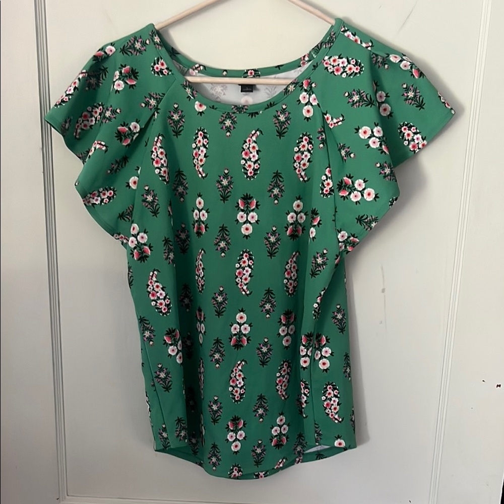 Floral Green Women's Top
